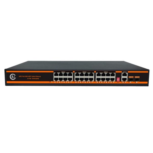 24 PoE 10/100Mbps+2 LAN +2 SFP slot